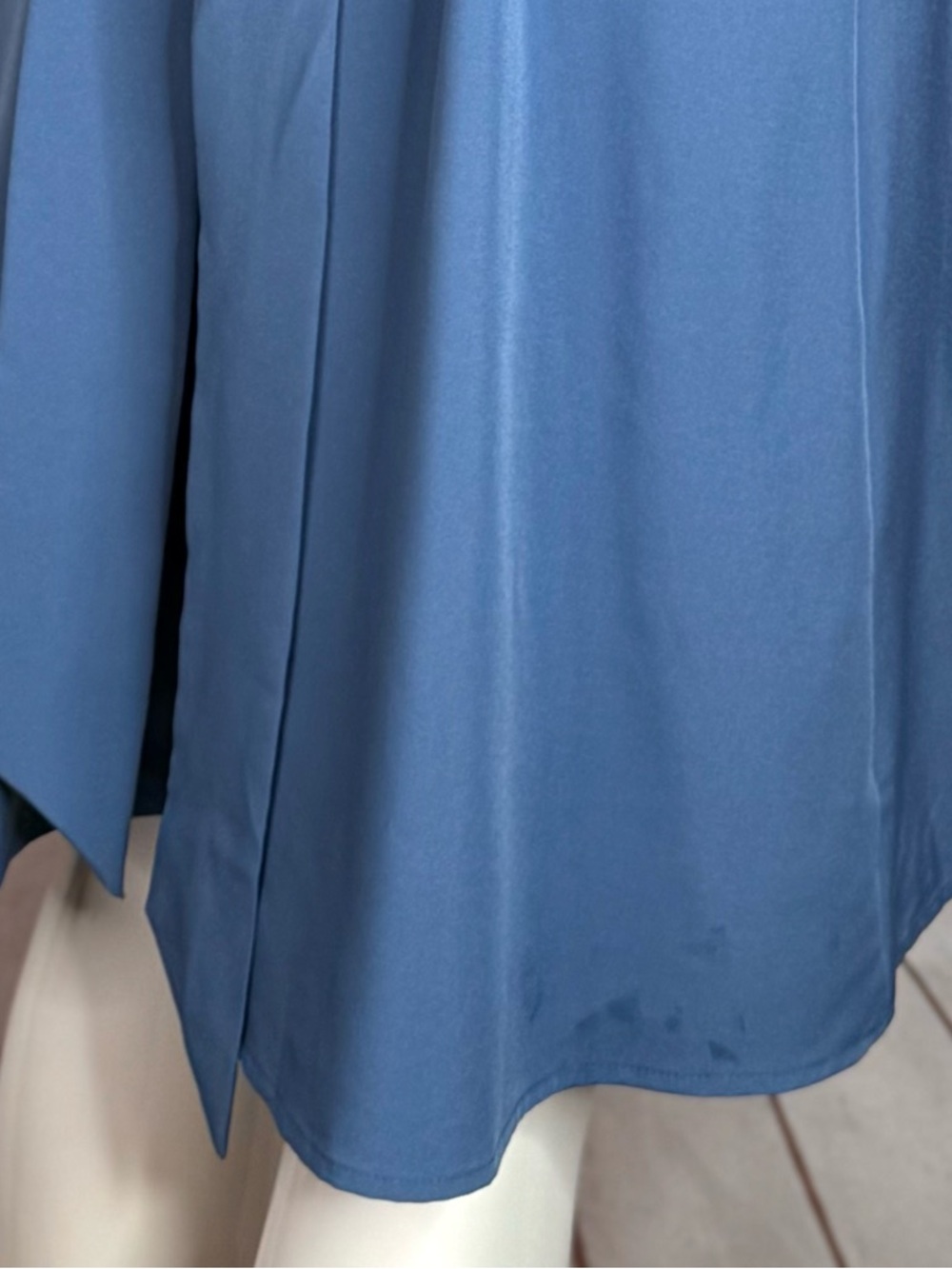 Slate Blue Wrap Dress Lightweight Sleeveless Knee Length Size XS New With Tag - Picture 14 of 16
